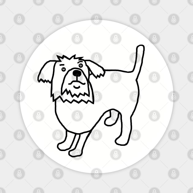 Fergus the Dog Outline Magnet by ellenhenryart